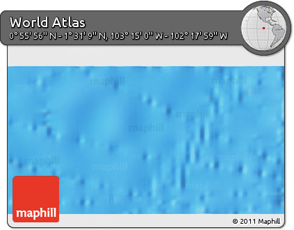 Physical 3D Map of the Area around 1° 13' 33" N, 102° 46' 30" W