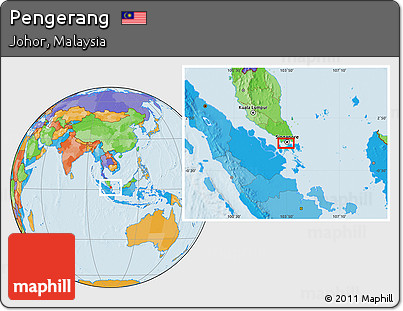 Political Location Map of Pengerang