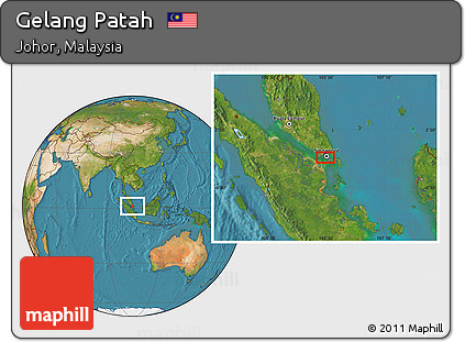 Satellite Location Map of Gelang Patah