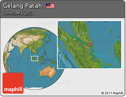 Satellite Location Map of Gelang Patah