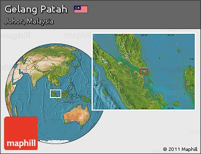 Satellite Location Map of Gelang Patah
