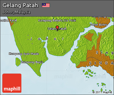 Physical Map of Gelang Patah