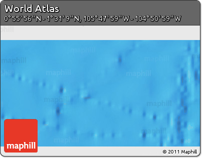 Physical 3D Map of the Area around 1° 13' 33" N, 105° 19' 29" W
