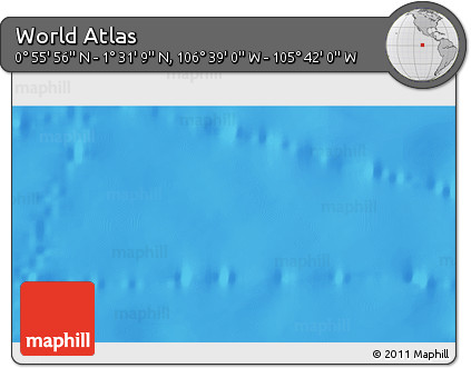 Shaded Relief 3D Map of the Area around 1° 13' 33" N, 106° 10' 30" W