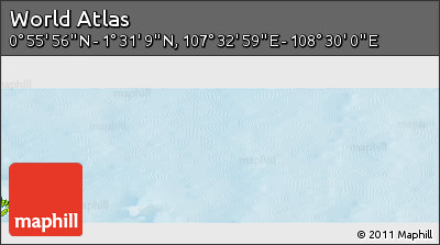 Physical Panoramic Map of the Area around 1° 13' 33" N, 108° 1' 30" E