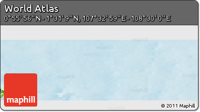 Physical Panoramic Map of the Area around 1° 13' 33" N, 108° 1' 30" E