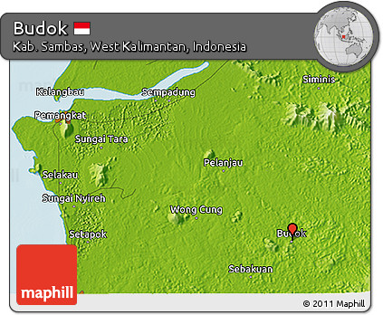 Physical 3D Map of Budok