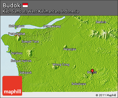 Physical 3D Map of Budok