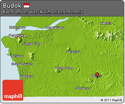Physical 3D Map of Budok