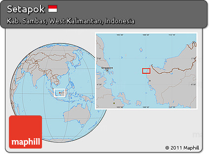 Gray Location Map of Setapok