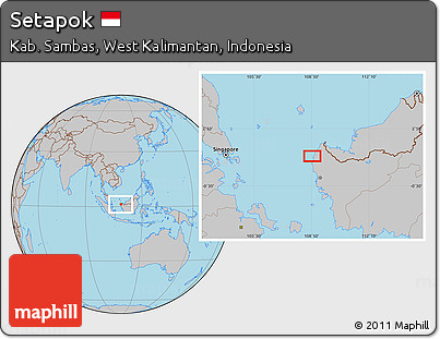 Gray Location Map of Setapok