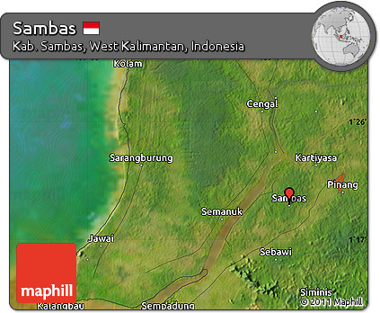 Satellite Map of Sambas