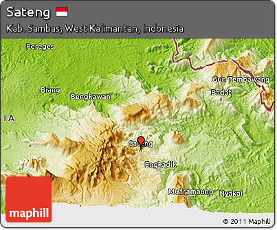 Physical 3D Map of Sateng