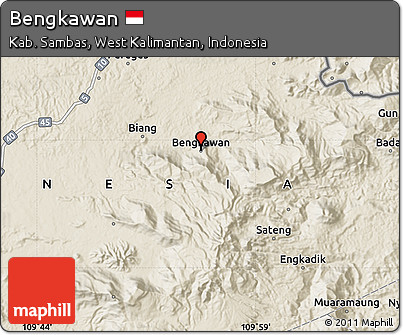 Shaded Relief Map of Bengkawan
