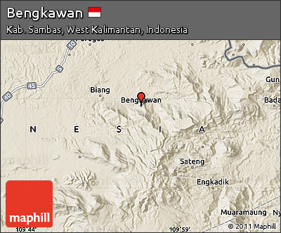 Shaded Relief Map of Bengkawan