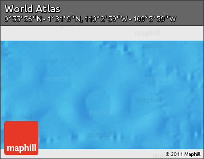 Physical 3D Map of the Area around 1° 13' 33" N, 109° 34' 29" W
