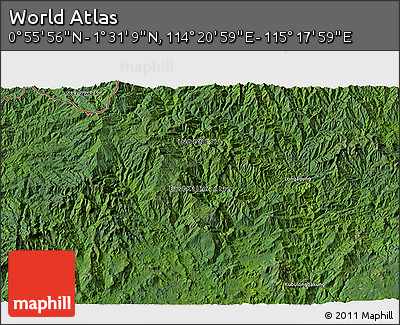 Satellite 3D Map of the Area around 1° 13' 33" N, 114° 49' 29" E