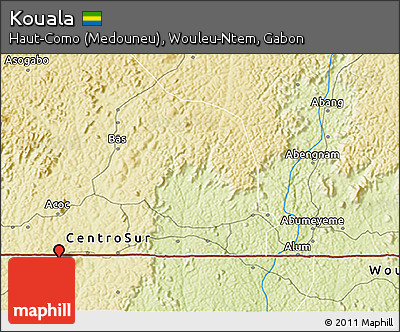Physical 3D Map of Kouala