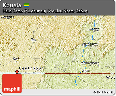 Physical 3D Map of Kouala
