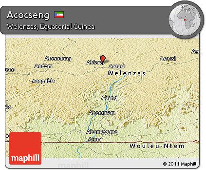 Physical Panoramic Map of Acocseng