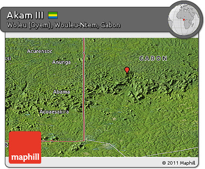 Satellite Panoramic Map of Akam III