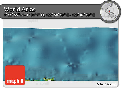 Satellite 3D Map of the Area around 1° 13' 33" N, 123° 19' 29" E