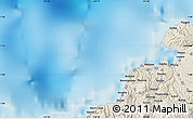 Shaded Relief Map of Bitung