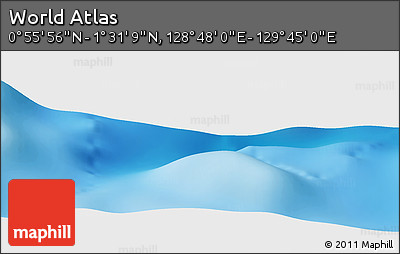 Physical Panoramic Map of the Area around 1° 13' 33" N, 129° 16' 30" E