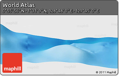 Physical Panoramic Map of the Area around 1° 13' 33" N, 129° 16' 30" E