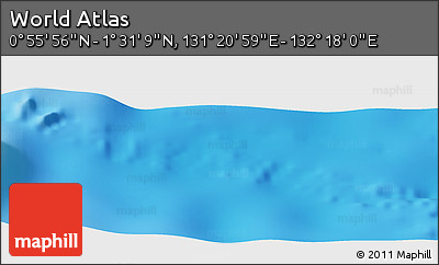 Physical Panoramic Map of the Area around 1° 13' 33" N, 131° 49' 29" E