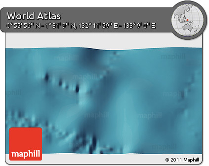 Satellite 3D Map of the Area around 1° 13' 33" N, 132° 40' 30" E