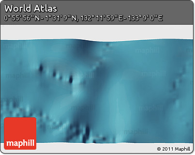 Satellite 3D Map of the Area around 1° 13' 33" N, 132° 40' 30" E