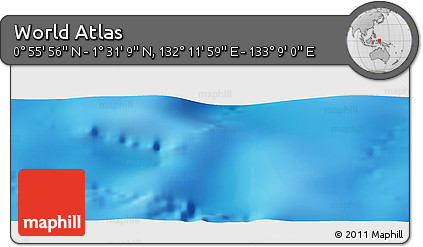 Physical Panoramic Map of the Area around 1° 13' 33" N, 132° 40' 30" E