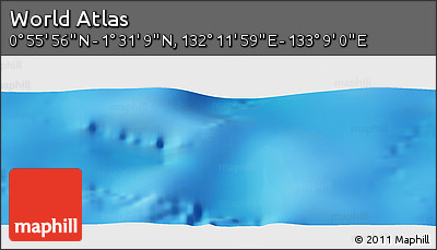 Physical Panoramic Map of the Area around 1° 13' 33" N, 132° 40' 30" E