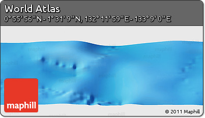Physical Panoramic Map of the Area around 1° 13' 33" N, 132° 40' 30" E