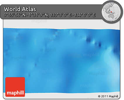 Physical 3D Map of the Area around 1° 13' 33" N, 133° 31' 30" E