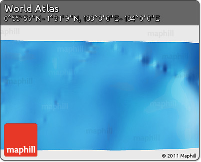 Physical 3D Map of the Area around 1° 13' 33" N, 133° 31' 30" E