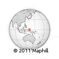 Outline Map of the Area around 1° 13' 33" N, 134° 22' 30" E, rectangular outline