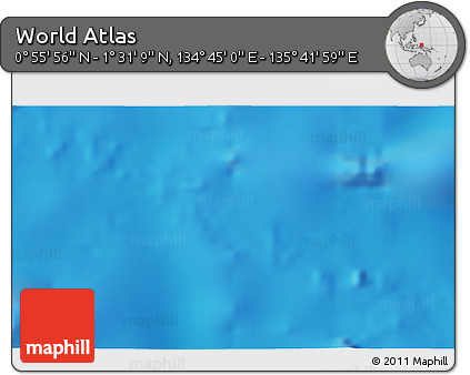 Physical 3D Map of the Area around 1° 13' 33" N, 135° 13' 29" E