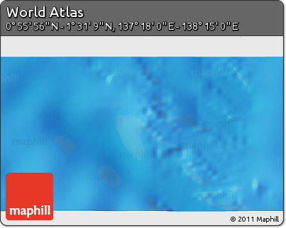 Physical 3D Map of the Area around 1° 13' 33" N, 137° 46' 30" E