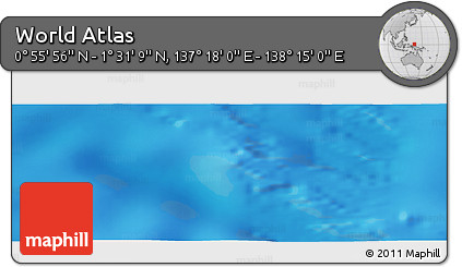 Physical Panoramic Map of the Area around 1° 13' 33" N, 137° 46' 30" E