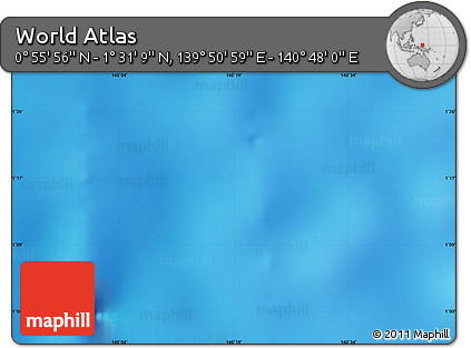 Physical Map of the Area around 1° 13' 33" N, 140° 19' 29" E