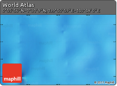Physical Map of the Area around 1° 13' 33" N, 140° 19' 29" E