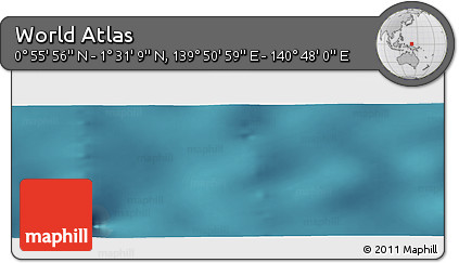 Satellite Panoramic Map of the Area around 1° 13' 33" N, 140° 19' 29" E