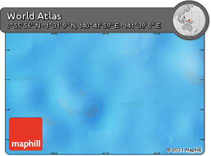 Physical Map of the Area around 1° 13' 33" N, 141° 10' 30" E