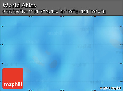 Physical Map of the Area around 1° 13' 33" N, 141° 10' 30" E