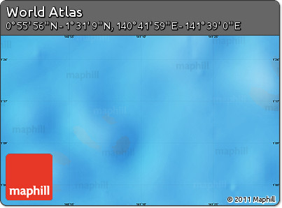Physical Map of the Area around 1° 13' 33" N, 141° 10' 30" E