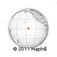 Outline Map of the Area around 1° 13' 33" N, 142° 43' 29" W, rectangular outline