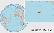 Gray Location Map of the area around 1° 13' 33" N, 14° 22' 30" W