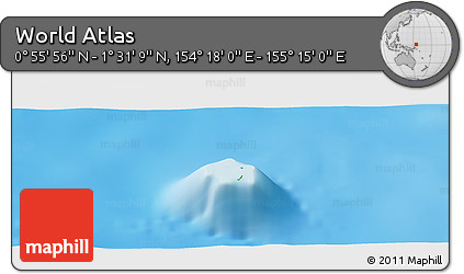 Physical Panoramic Map of the Area around 1° 13' 33" N, 154° 46' 30" E